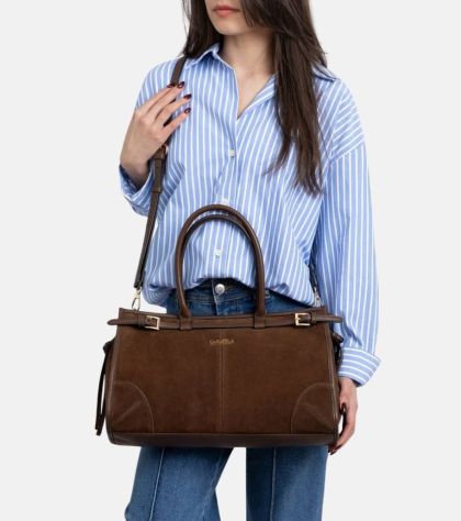 Дамска кафява чанта CARMELA