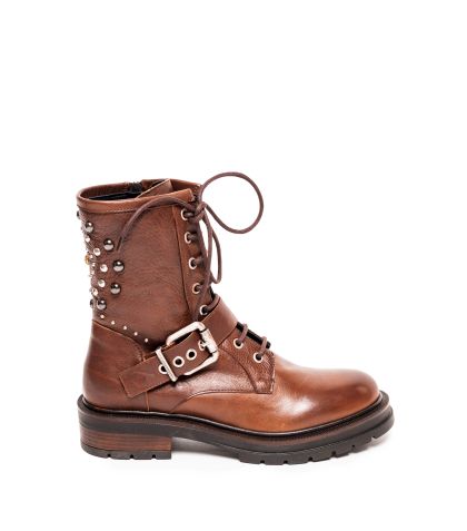 Дамски кафяви кожени боти GIANNI CRASTO