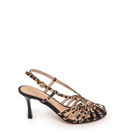 Дамски лачени сандали леопард ALBANO