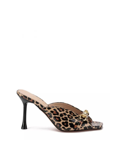Дамски лачени чехли леопард ALBANO