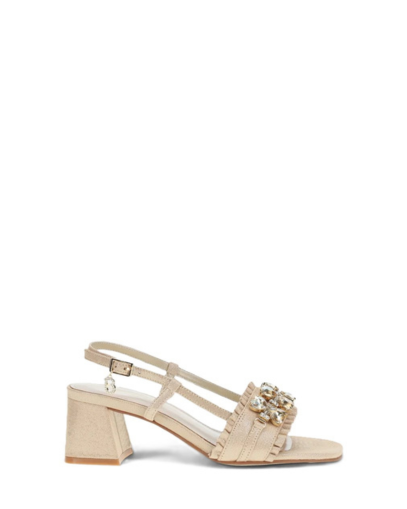 Дамски златисти кожени сандали TOSCA BLU