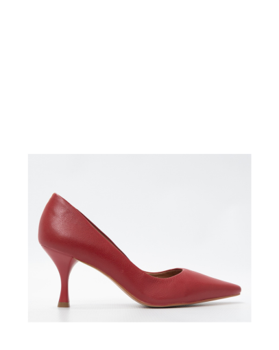 Дамски червени кожени обувки WALL STREET