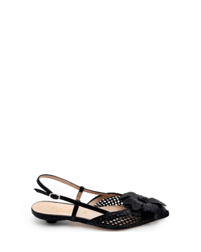 Дамски черни мрежести обувки BIANCA DI