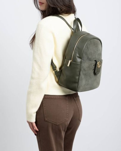 Дамска зелена раница CARMELA