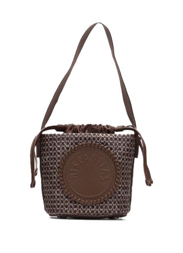 Дамска кафява плетена чанта HISPANITAS