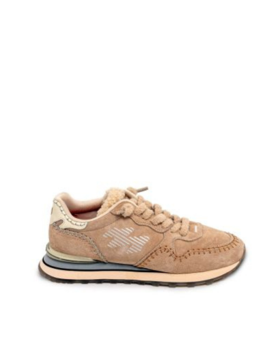 Дамски бежови кожени маратонки MARIPE