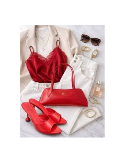 Дамска червена чанта TOSCA BLU