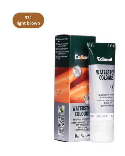 Светлокафява крем-боя за обувки COLLONIL Waterstop