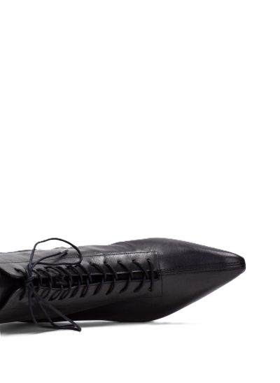 Дамски черни кожени боти HISPANITAS