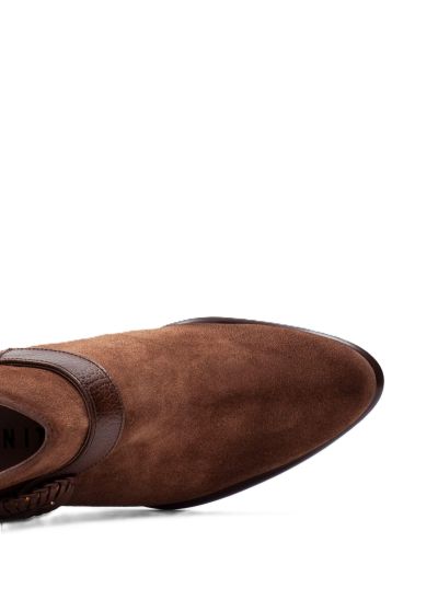 Дамски кафяви велурени боти HISPANITAS