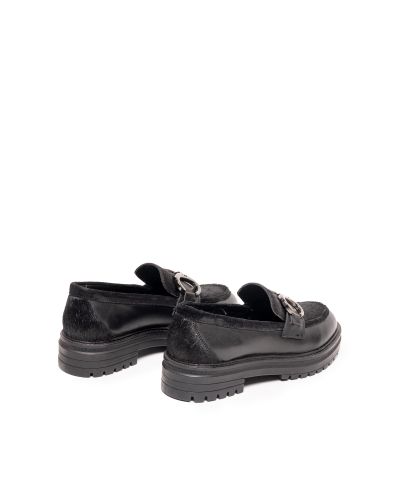 Дамски черни кожени обувки ADAM'S