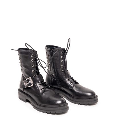 Дамски черни кожени боти GIANNI CRASTO