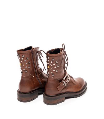 Дамски кафяви кожени боти GIANNI CRASTO