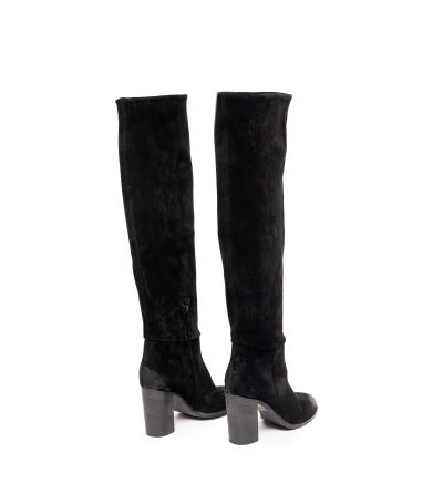 Дамски черни велурени чизми GIANNI CRASTO