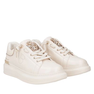 Дамски бежови кожени спортни обувки TOSCA BLU