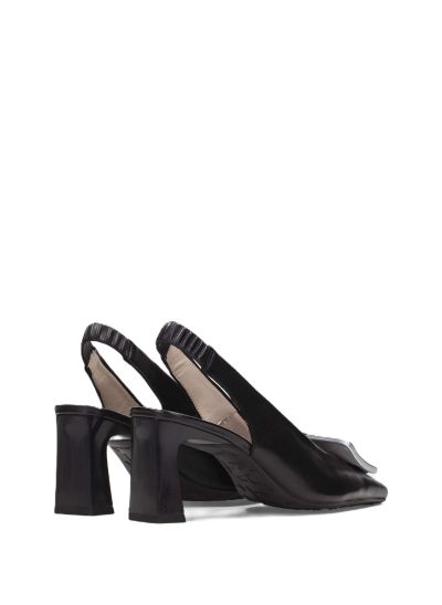 Дамски черни обувки без пета HISPANITAS