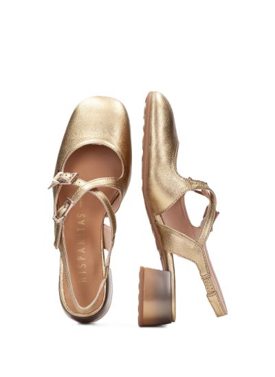 Дамски златисти обувки HISPANITAS