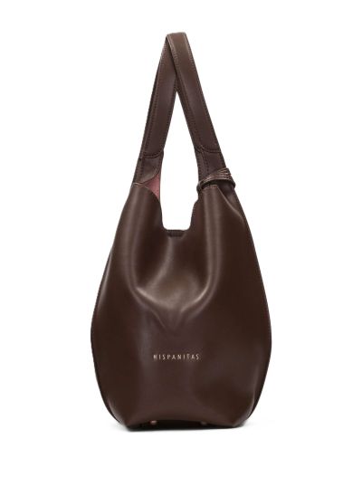 Дамска кафява кожена чанта HISPANITAS
