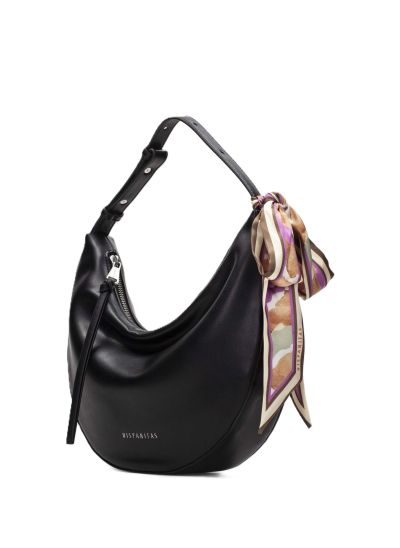 Дамска черна кожена чанта HISPANITAS