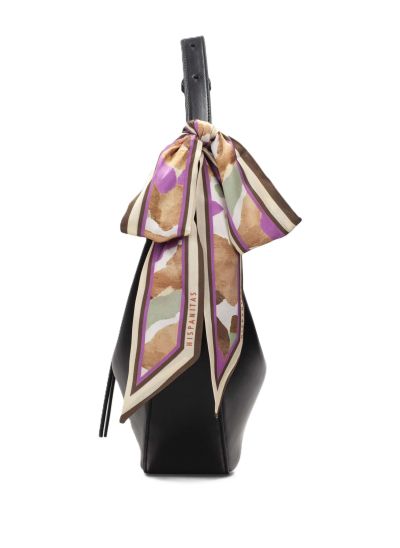 Дамска черна кожена чанта HISPANITAS