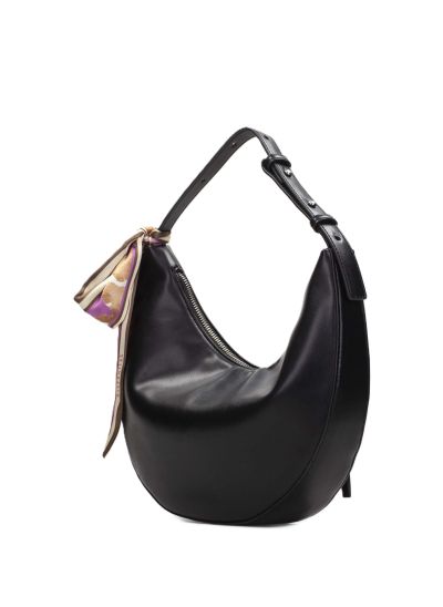 Дамска черна кожена чанта HISPANITAS