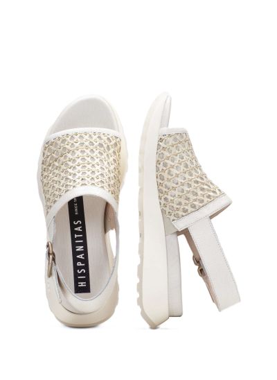 Дамски бели сандали HISPANITAS