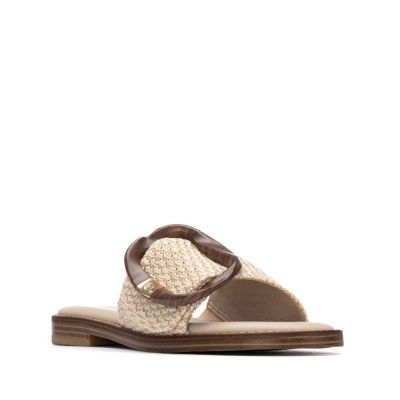 Дамски бежови чехли CARMELA