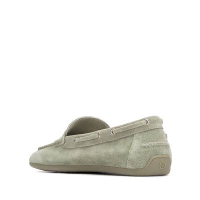 Дамски зелени велурени мокасини CARMELA