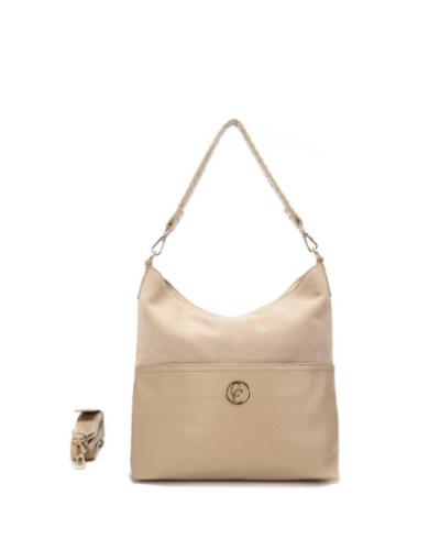 Дамска бежова чанта CARMELA