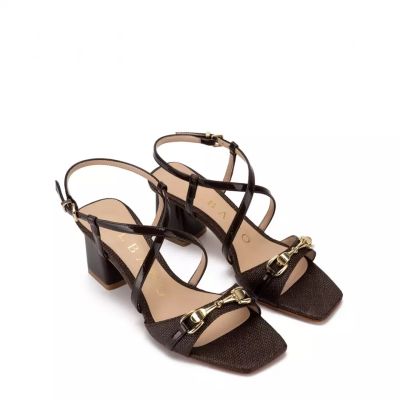 Дамски тъмнокафяви сандали ALBANO
