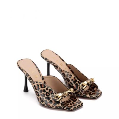Дамски лачени чехли леопард ALBANO