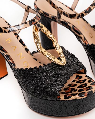 Дамски черни сандали ALBANO