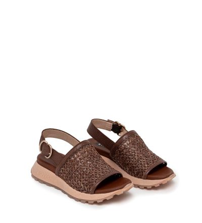 Дамски кафяви сандали HISPANITAS