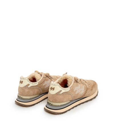 Дамски бежови кожени маратонки MARIPE