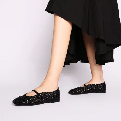 Дамски черни балерини TOSCA BLU