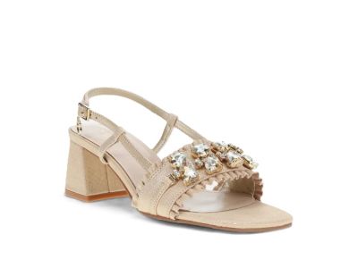 Дамски златисти кожени сандали TOSCA BLU