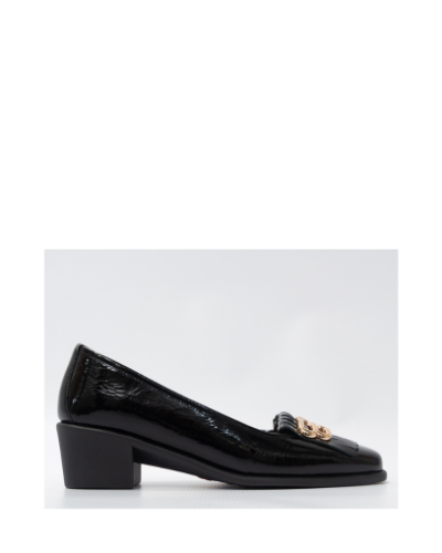 Дамски черни лачени обувки DFC Relax