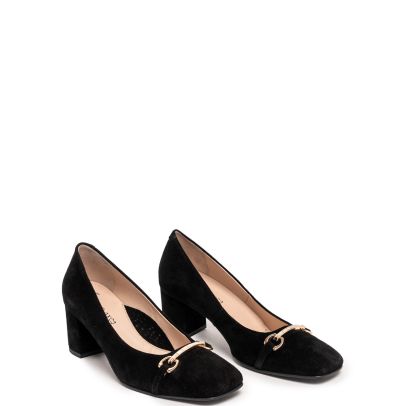 Дамски черни велурени обувки DFC RELAX