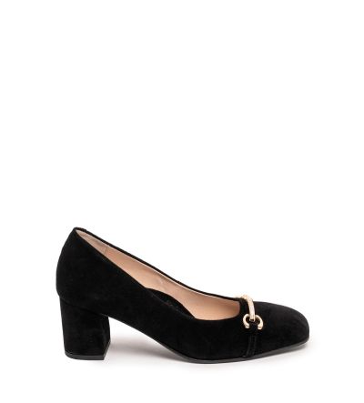 Дамски черни велурени обувки DFC RELAX