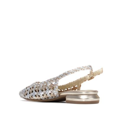 Дамски  златисти плетени обувки CARMELA