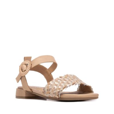 Дамски бежови сандали CARMELA