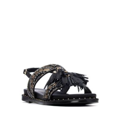 Дамски черни сандали CARMELA