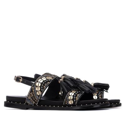 Дамски черни сандали CARMELA