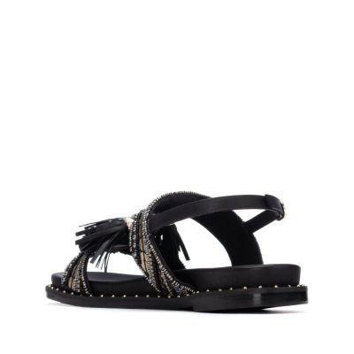 Дамски черни сандали CARMELA