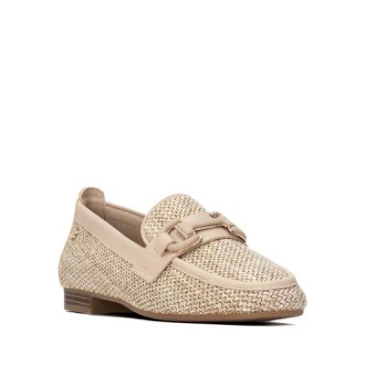 Дамски бежови мокасини CARMELA