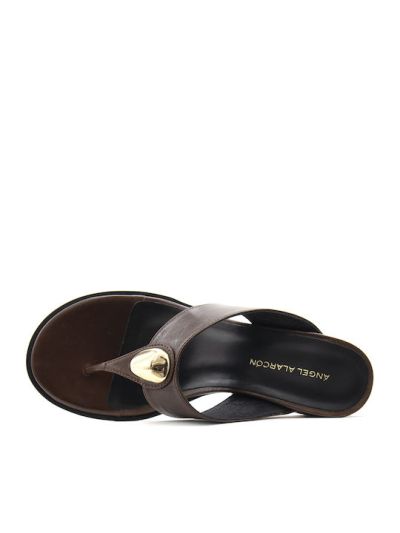 Дамски кафяви чехли ANGEL ALARCON