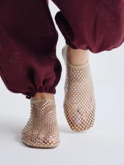 Дамски златисти балерини EXE