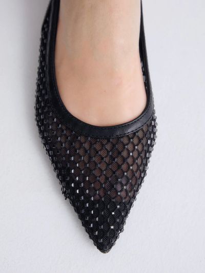 Дамски черни балерини EXE