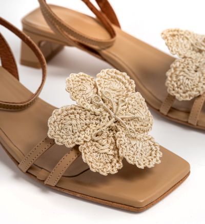 Дамски бежови сандали ANGEL ALARCON