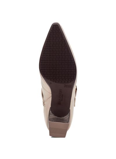 Дамски бежови кожени боти HISPANITAS